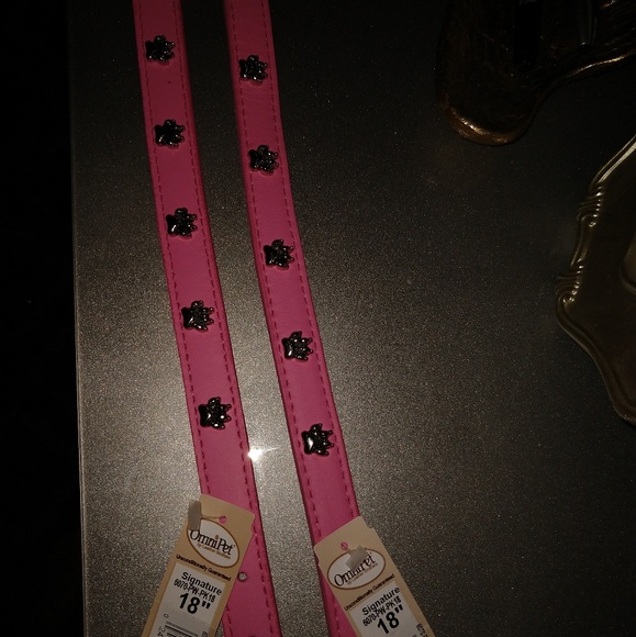 Nwt pink leather dog collar - Picture 3 of 5